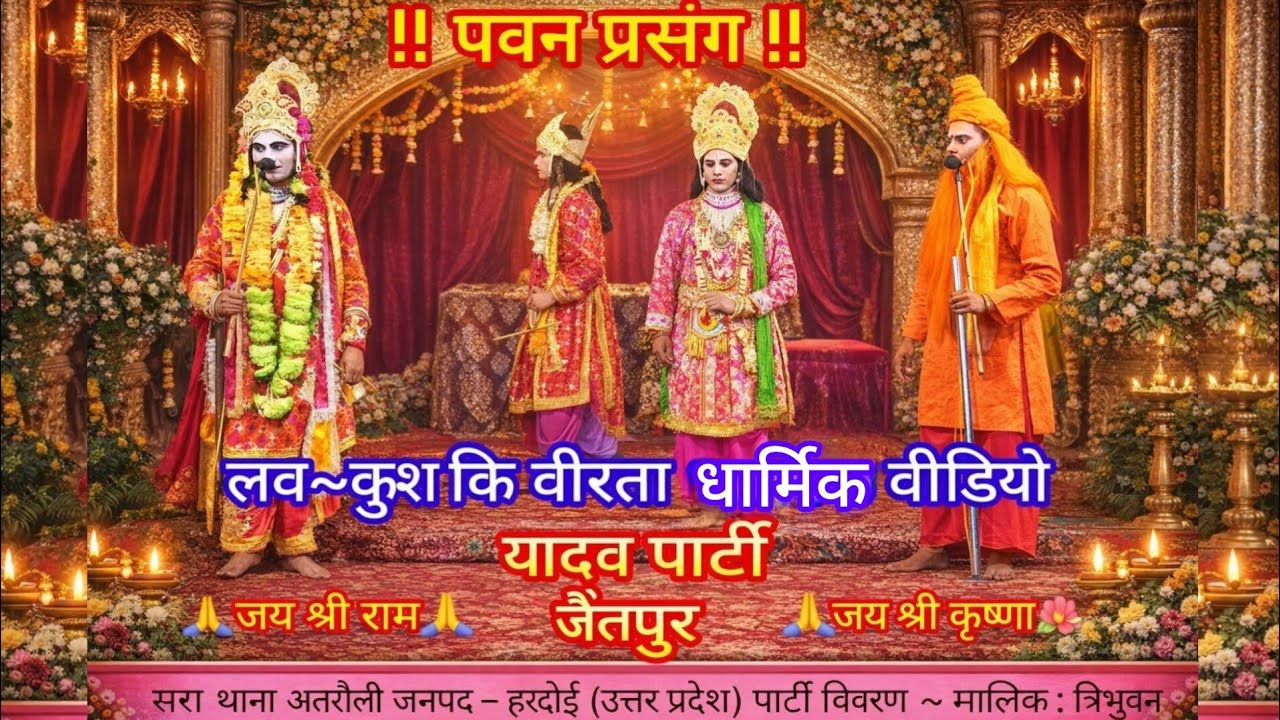 #वीडियो 🌺🌿 न्यू प्रसंग लव~कुश कि वीरता 2026 |😍👌 धार्मिक रामलीला वीडियो | यादव पार्टी जैतपुर 
