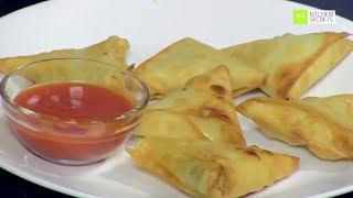 Samosa Recipe - How To Make Jalapeno Cheese Samosa By Maithily - Snack/Finger Food Recipe