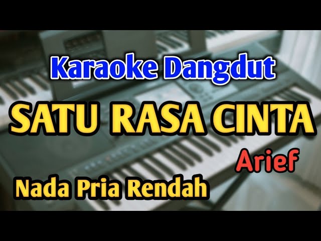 SATU RASA CINTA - KARAOKE || NADA PRIA COWOK RENDAH || Arief || Audio HQ || Live Keyboard class=