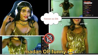 NAREAN as SILK  vera level Fun in madan OP 🤣 #madan #narean #madanop #bgmi #pubg #madanwar #bts