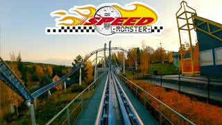 Speed Monster Front Row POV Tusenfryd Intamin Hydraulic Launch Coaster Resimi