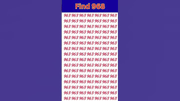 Find 968-EP#613 #mathpuzzle #brainteaser #iqtest #mathstrics #pahelian #reasoning  #shorts