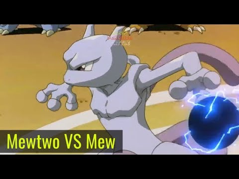 Mewtwo VS Mew | Ash Turn Into Stone Full Pokemon Movie Battle