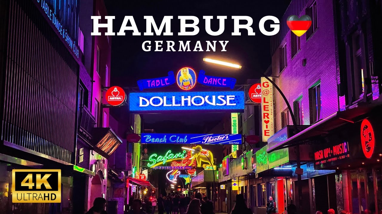 Hamburg Nightlife 4K Walking Tour Red Light Reeperbahn 🇩🇪 - YouTube