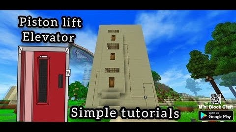 Simple Piston lift  elevator tutorials Mini block craft