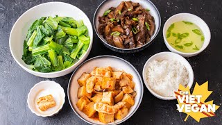 Cooking when Im Homesick // Vegan Thịt Kho and Cà Tím Xào