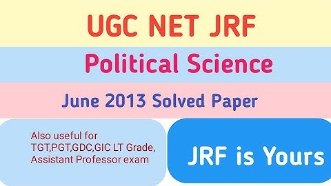 Usha Study Point for UGC NET JRF Political Science Solved Paper June 2012 #ushastudypoint #ugcnetjrf