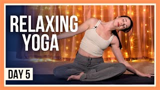 15 min Bedtime Yoga – Day #5 (RELAXING YOGA STRETCHES BEFORE BED)