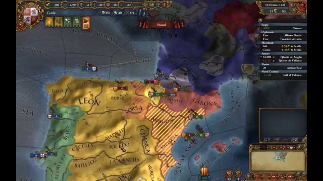 Europa Universalis IV Introductory Series- Part 9- Naval Combat, Peace, Coring basics