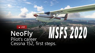 Microsoft Flight Simulator 2020. Pilot's career in NeoFly. Cessna 152, first steps. Aviation. Planes