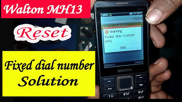 Walton Mh13 Reset & Fixed dial number only Solved, How To FDN Disable Walton MH13, Restore Factory