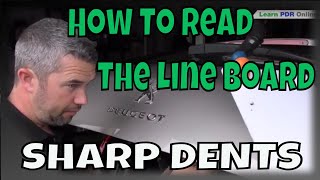 Top Tip On How To Read Sharp Dents On a PDR Line Board | Learn PDR Online