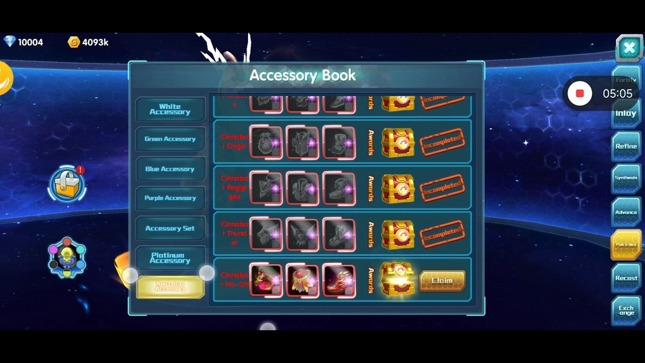 Tiến cấp set ho oh sen đỏ cho acc 1069 pokeland