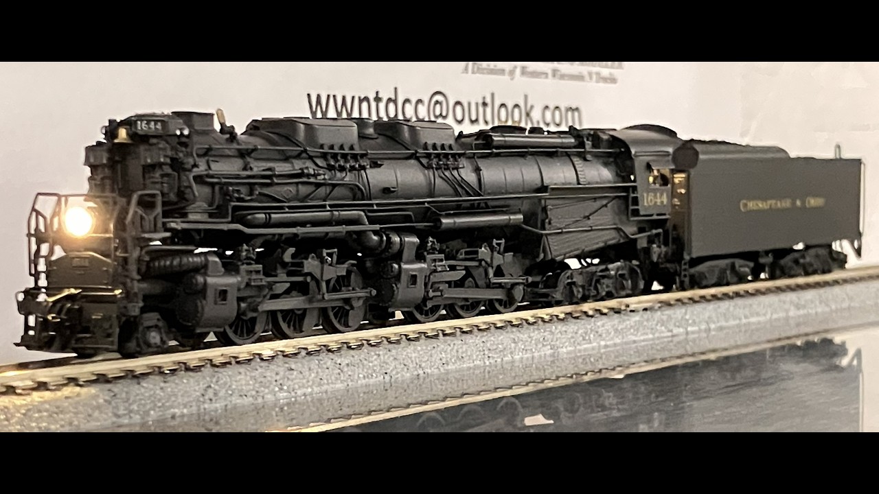 Nscale Brass Key 2-6-6-6 H-8 Allegheny C&O #1644, Master Class Conversion with 
