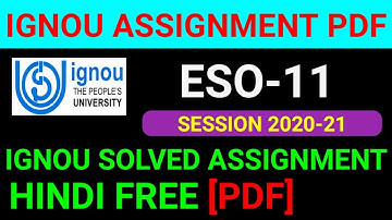 ESO-11 Solved Assignment 2021, ESO-11 Solved Assignment 2021 in Hindi, ESO 11 Assignment