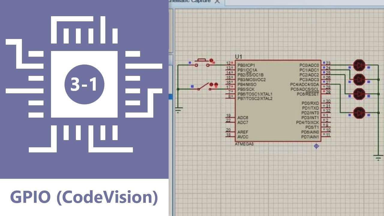 2-1 GPIO Session (ATmega8 - CodeVision)