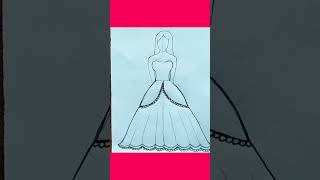 How to draw a barbie girl #drawing #barbie #barbiegirl #shortsvideo #shorts #youtubeshorts #viral