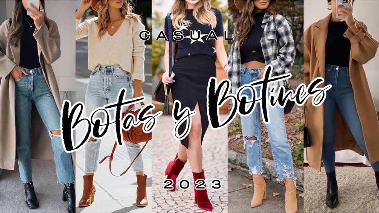 BOTAS Y BOTINES 2023 ! I📍 Outfits Casuales con Botas y Botines