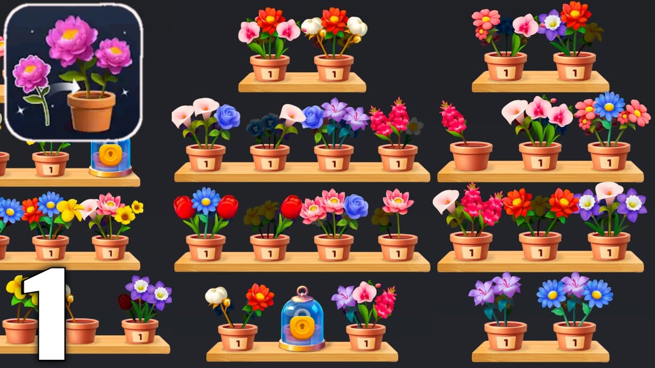Floral Sort 3D: Puzzle Games - Gameplay Walkthrough Part 1 All Levels 1-8 (Android & iOS)