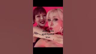 Jeon Somi and HyunA kiss on the lips 😳 #kpop #somi #shorts