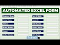 EASILY Make an Automated Data Entry Form in Excel | @essproviders