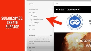 How to Create a Subpage in Squarespace