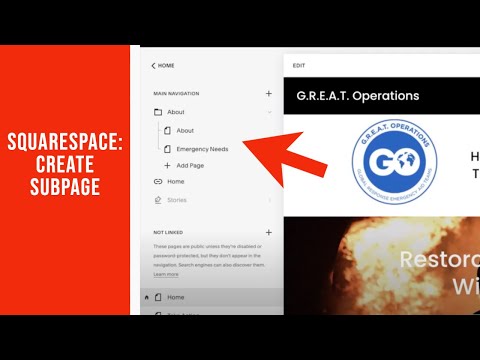 How to Create a Subpage in Squarespace