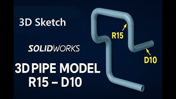 SolidWorks Pipe Routing Tutorial | 3D Pipe Model with 3D Sketch #solidworks #3dmodeling  #3ddesign