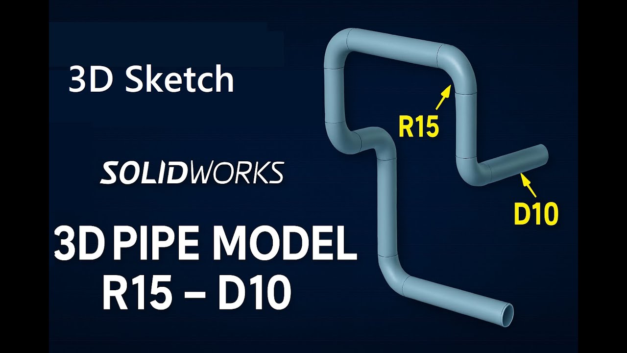 solidworks pipe routing basic tutorial - youtube... SolidWorks Pipe Routing Tutorial | 3D Pipe Model with 3D Sketch # ...