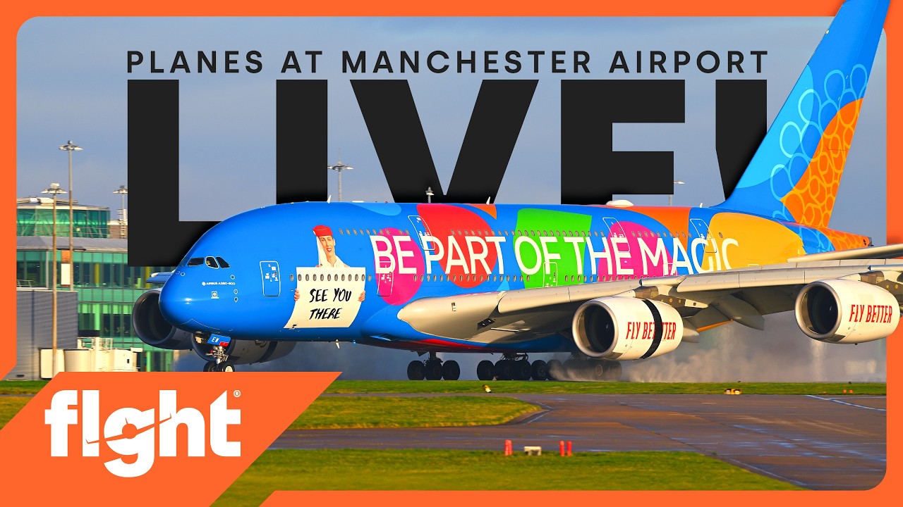 A380 'Smarties', PIA 777 & Evening Jets! 🧡 Manchester Airport LIVE