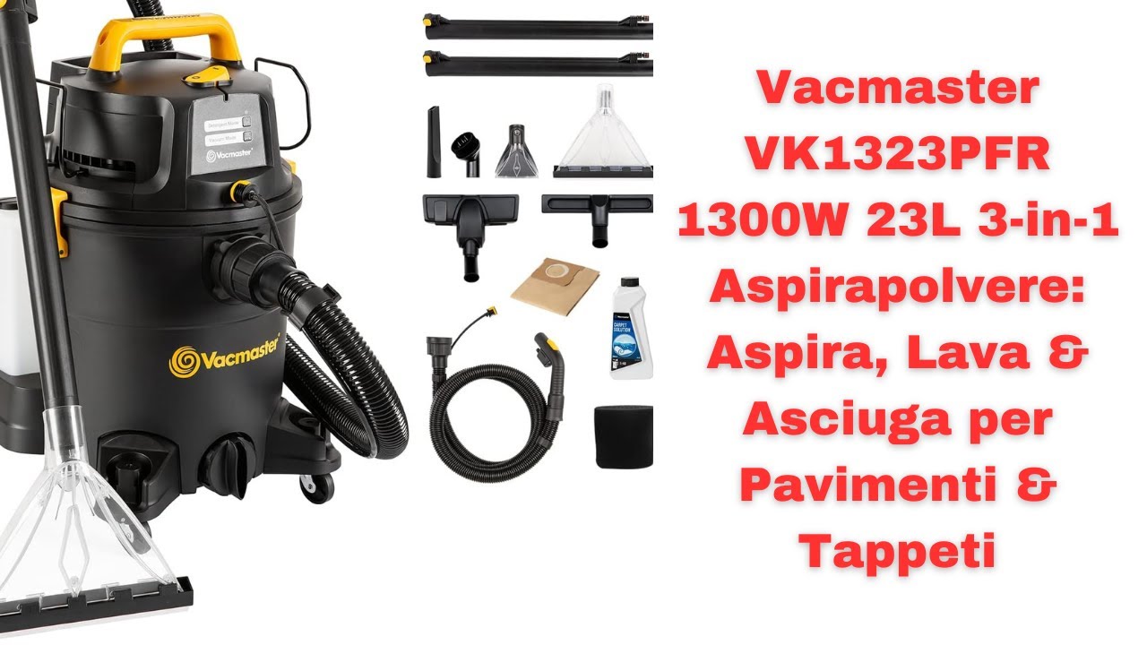 Vacmaster VK1323PFR Aspirateur Eau et Poussière,…