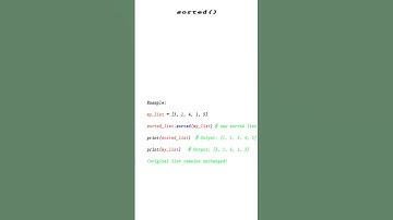 Python Sorting Simplified: sort() vs. sorted() Explained #english #programmingforbeginners #webdev