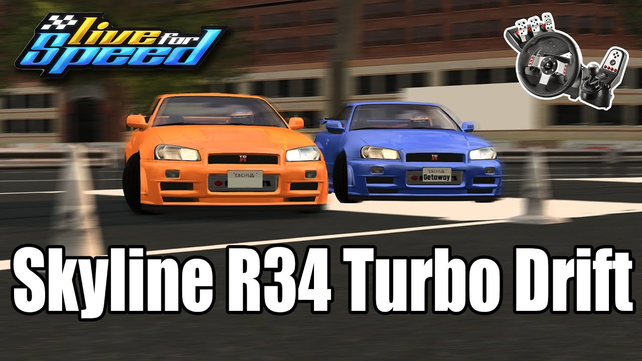 Live For Speed - Nissan Skyline R34 Turbo drift ft. Dooug OSP (G27 mod) 