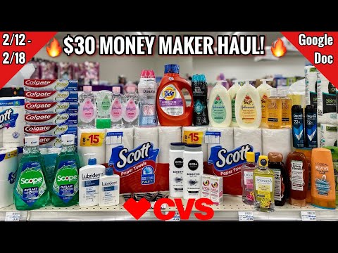 CVS Free & Cheap Couponing Deals & Haul | 2/12 – 2/18 | $30 Money Maker Haul!| Newbie Friendly Deals