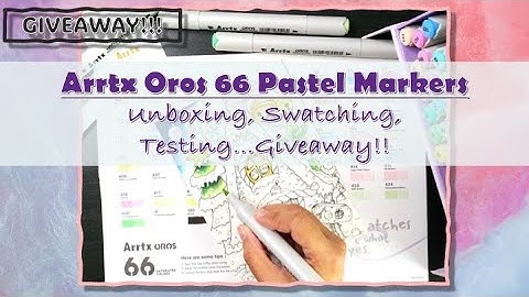 Arrtx Oros 66 Pastel Alcohol Marker Review + Swatches | Unboxing, Test & GIVEAWAY! ✨ |Adult Coloring