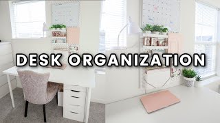 Desk Organization // How to Create a Productive Workspace + Stationary Organization