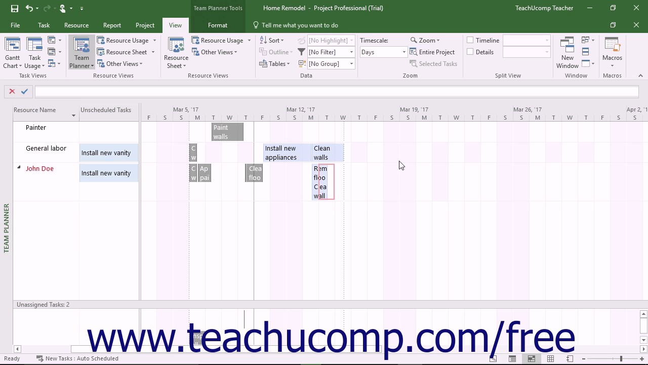 Project 16 Tutorial The Team Planner 16 Professional Only Microsoft Training Youtube