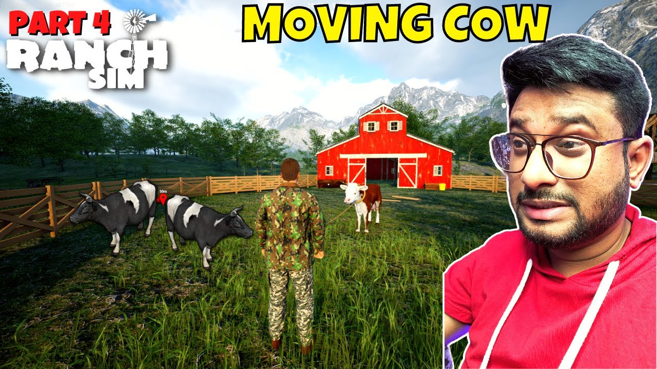 MOVING COW & PIGS TO BARN  RANCH SIMULATOR GAMEPLAY #4 