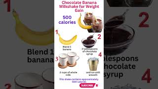 500 Calories Chocolate Banana Milkshake for Weight Gain shorts viral food