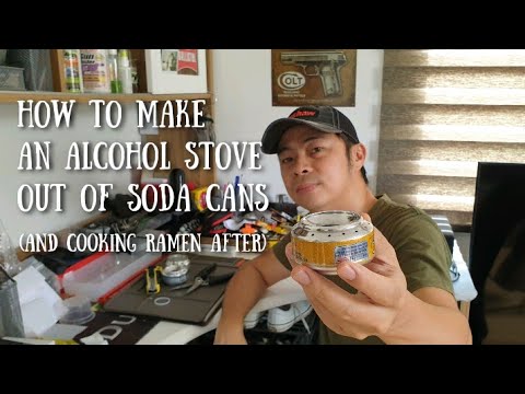 Making An Alcohol Stove Out Of Soda Cans | Cooking Instant Japanese Ramen | Chito Miranda