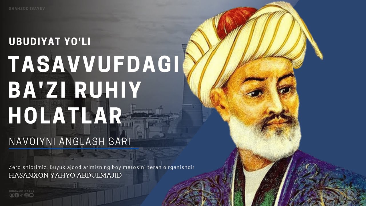 Tasavvufdagi ba'zi ruhiy holatlar | Navoiyni anglash sari | Hasanxon Yahyo Abdulmajid