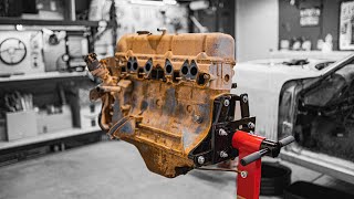 Junkyard Datsun 240z  Part 5  Tearing down the Engine