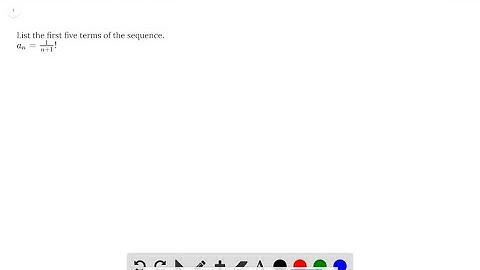 List the first five terms of the sequence. a_n=1/(n+1) !