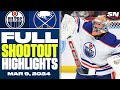 Edmonton Oilers at Buffalo Sabres | FULL Shootout Highlights - March 9, 2024