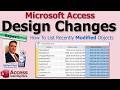 How To List Recently Changed Objects in Microsoft Access (Forms, Queries, Reports & Tables)