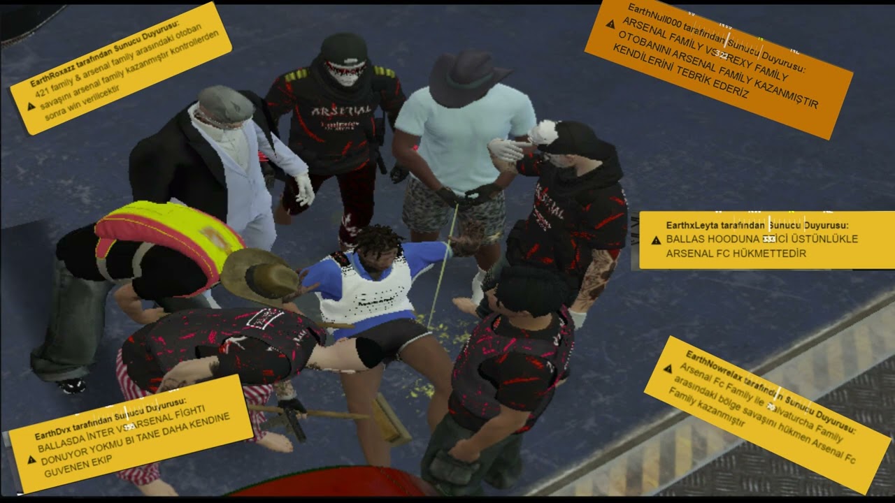ARSENAL FAMILY FIVEME HÜKMEDİYOR. / #mdrp #earthrp #otobanfight #fivem #gunrp