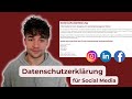 Social Media: Datenschutzerklärungen für Instagram, LinkedIn & Co.