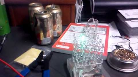 4x4x4 led cube prototype test 1