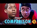 Spiderman into the spiderverse  live action style side by side comparison