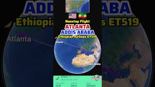 Atlanta to Addis Ababa Flight Route with Ethiopian Airlines ET519